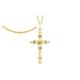 9K Yellow Gold Roped Cross Pendant - 548804