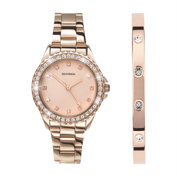 Sekonda Ladies Rose Gold Gift Set - 553862