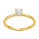0.15ct SI Created Diamond 'Elara' Solitaire Ring (Gold Vermeil or Platinum Plated) - 560097