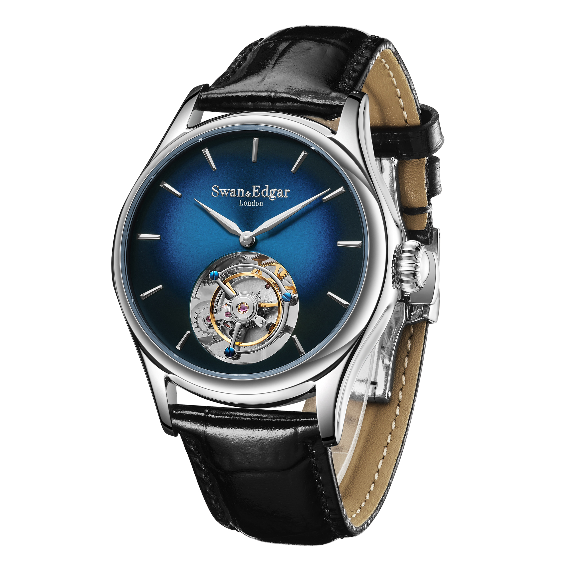 Swan Edgar Limited Edition Tourbillon Watch with Leather Strap