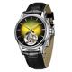 Swan & Edgar Limited Edition Tourbillon Watch with Leather Strap - Yellow