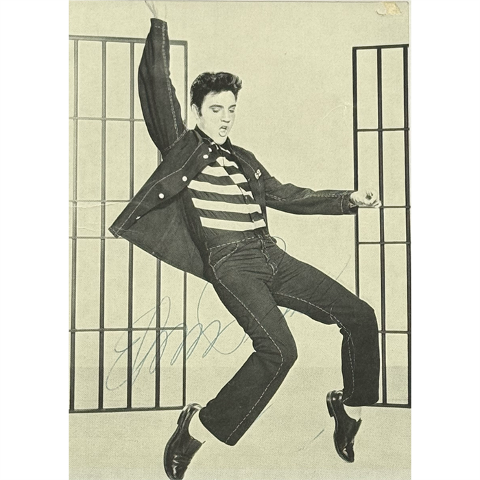 Elvis Presley 12x10" Framed & Mounted Personally Signed Postcard - 574958