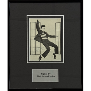 Elvis Presley 12x10" Framed & Mounted Personally Signed Postcard - 574958