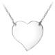 Faith & Brown Sterling Silver Heart Necklace 17" - Necklace