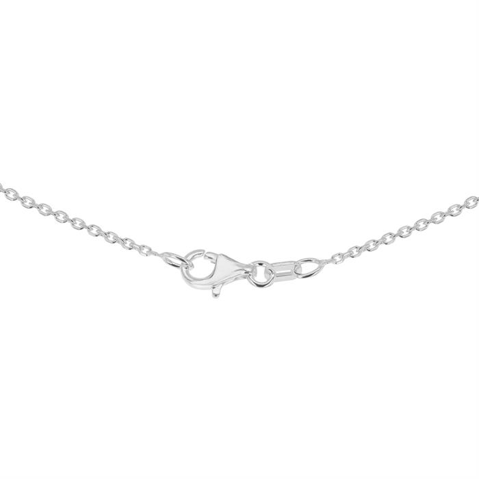 Faith & Brown Sterling Silver Heart Necklace 17" - 580356
