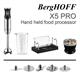 BergHOFF X5 PRO Handheld Food Processor with Complimentary Grinder Accessory - Food Processor & Grinder