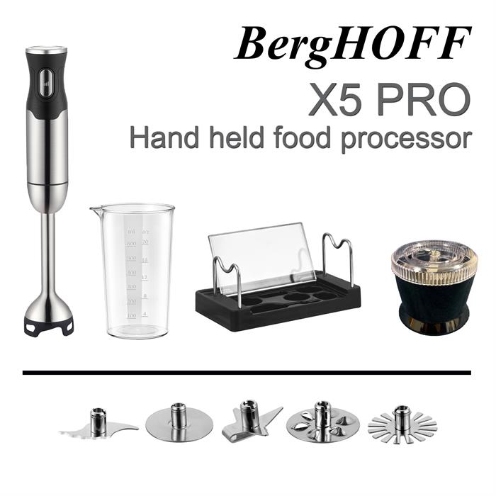 BergHOFF X5 PRO Handheld Food Processor with Complimentary Grinder Accessory - 593608