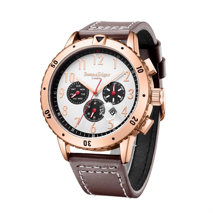 Swan & Edgar Limited Edition Discern Automatic Watch with Leather Strap