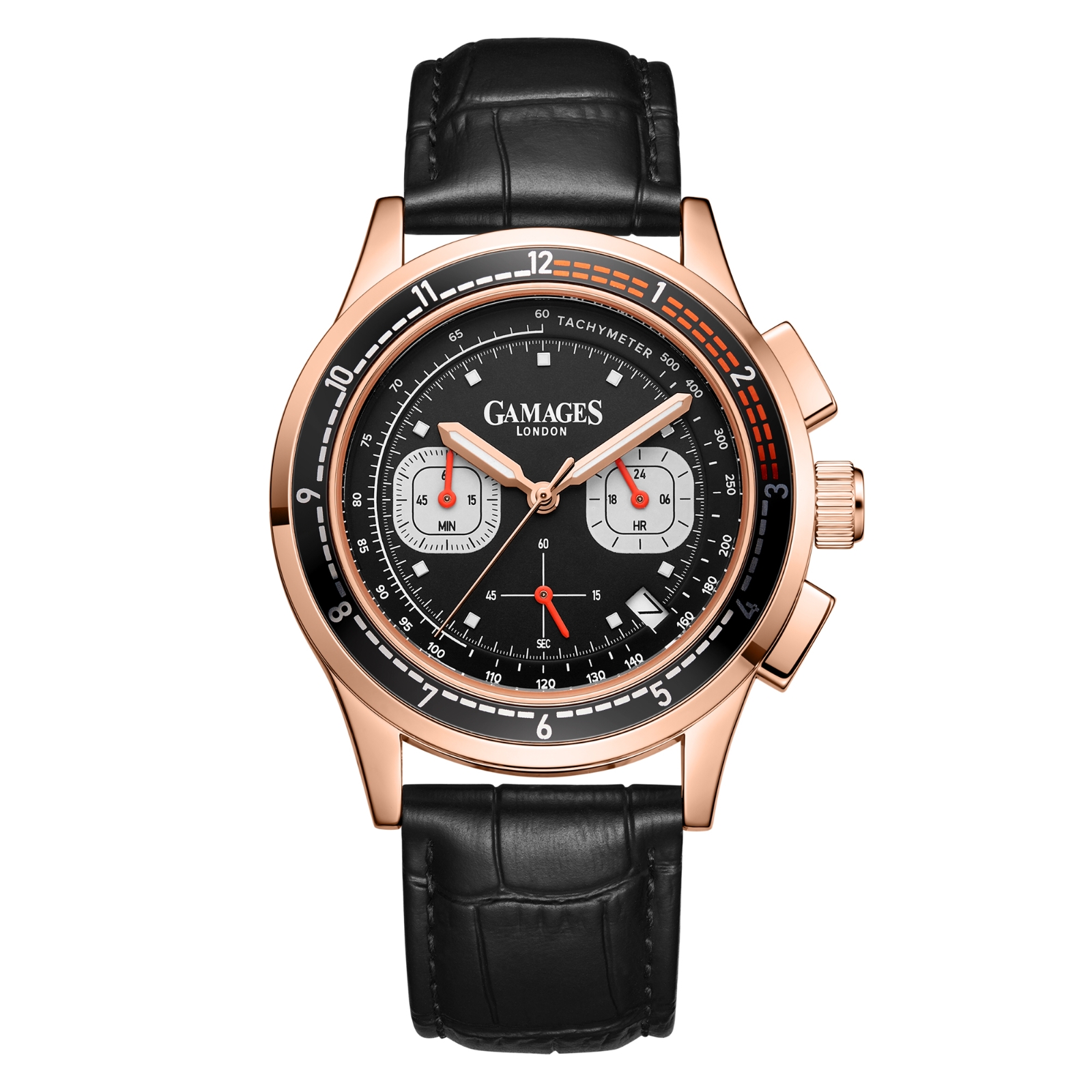 Gamages of London Ashford Mechanical Quartz | Leather Strap Watch
