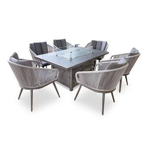 ASPEN Fire Pit Dining Set - 150x90cm Table - 603222