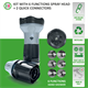 15m Expanding Hose Kit 19mm Diameter with 2 x Quick Connectors, 1 x Multi Spray and Storage Tap Hook - 608082