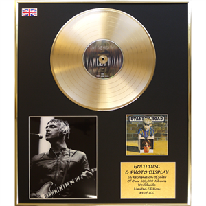 Paul Weller - 'Stanley Road' 24 X 20" Framed Gold Disc & Photo Display Ltd Edition of 100 - 610176