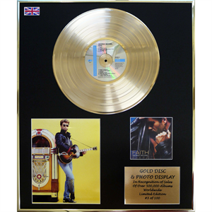 George Michael - 'Faith' 24 X 20" Framed Gold Disc & Photo Display Ltd Edition of 100 - 613361