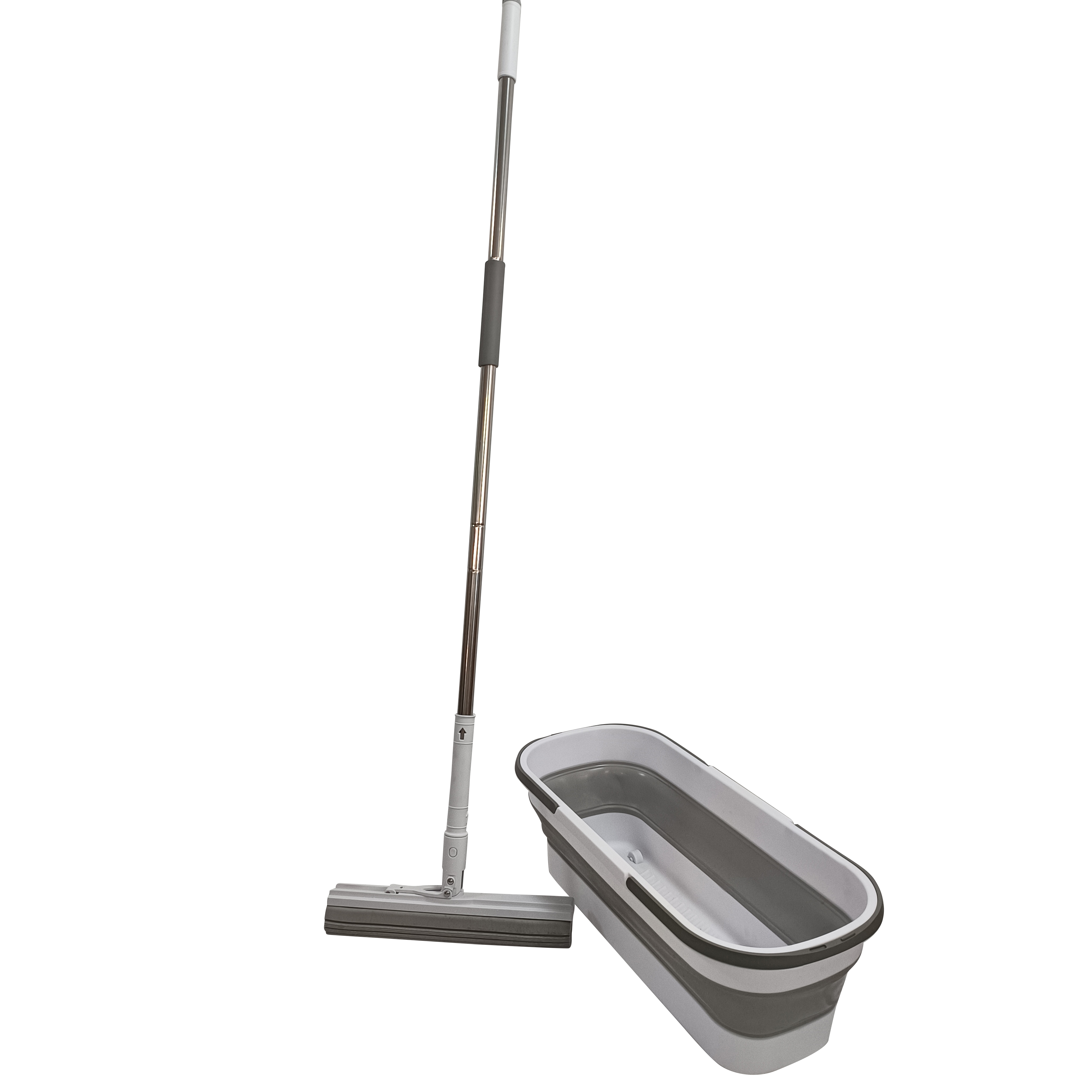 Merlin Pro Telescopic Handle Mop Collapsible Bucket Set with Additional Mop Head