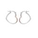 Faith & Brown Sterling Silver Stardust Heart Hoop Earrings - 626279