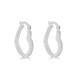 Faith & Brown Sterling Silver Stardust Heart Hoop Earrings - 626279