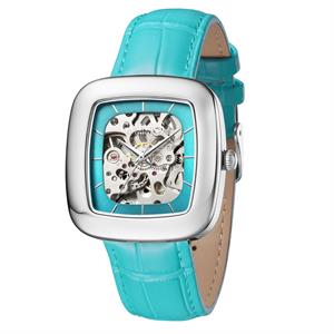 Gamages Of London Ladies Brompton Skeleton Watch with Leather Strap  - 630883