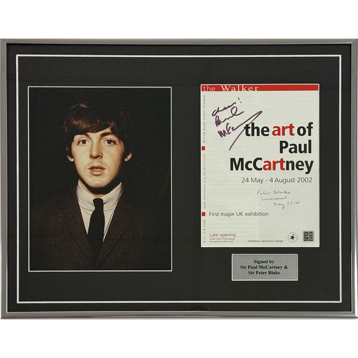 Sir Paul McCartney & Sir Peter Blake 20x16" Framed & Mounted Personally Signed Photo - 632651