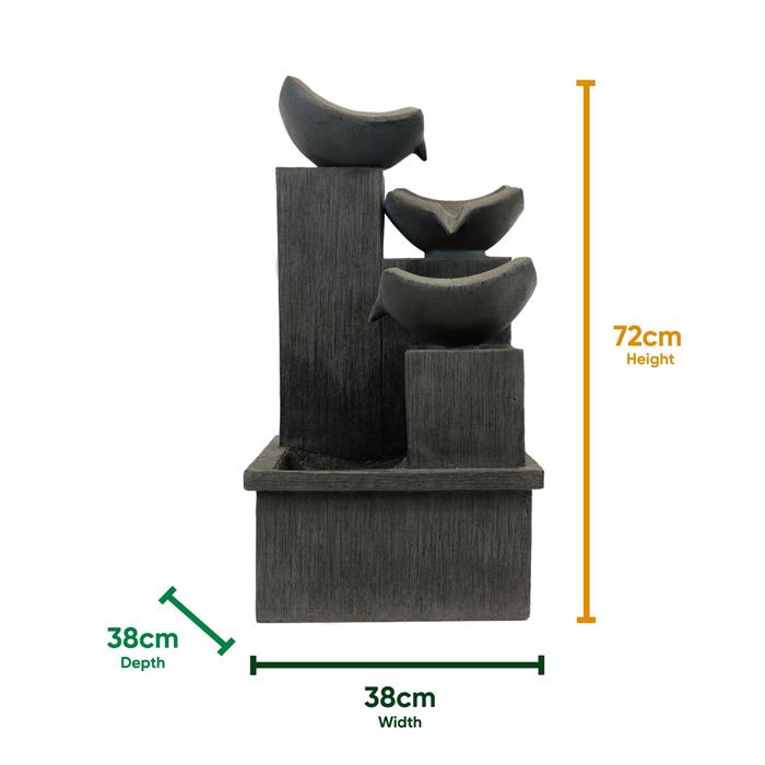 Gardenwize Slate Cascading Solar Water Feature - 634604