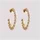 Faith & Brown Nova Freshwater Pearl Sterling Silver Hoop Earrings - 18K Gold Plated