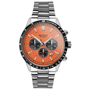 Sekonda Gents Sports Colour Dial Chronograph Watch with Stainless Steel Bracelet - 643945