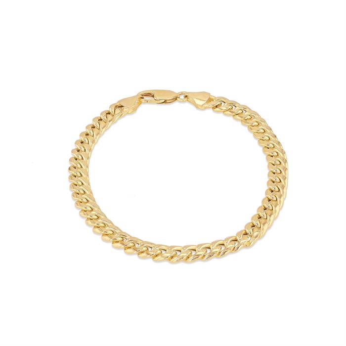 Faith & Brown Italian Crafted 9k Gold Cuban Bracelet 8" - 650646
