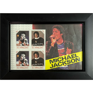 Michael Jackson 7 x 5" Framed Official Postage Stamps Sheetlet - 652941