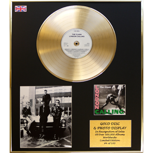 The Clash - 'London Calling' 24 X 20" Framed Gold Disc & Photo Display Ltd Edition of 100 - 659539