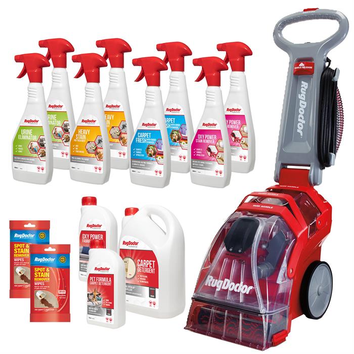 Rug Doctor Deep Carpet Cleaner Bundle | Detergents, Oxy & Pet Cleaning ...