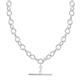 Faith & Brown Italian Crafted Sterling Silver Albert Large Belcher Necklace 18" - 680375