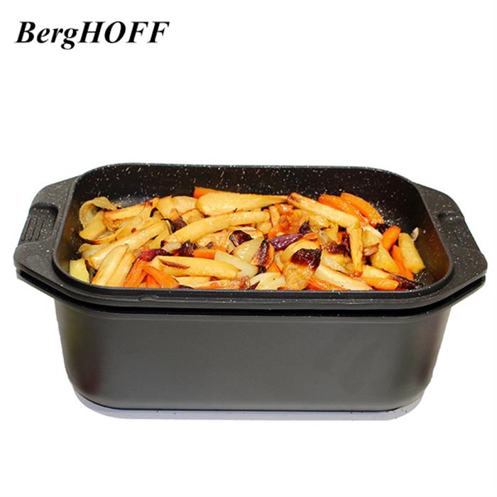 BergHOFF Eurocast  Non-Stick Double Roasting Pan - Suitable for all Hobs and Lightweight - 687663