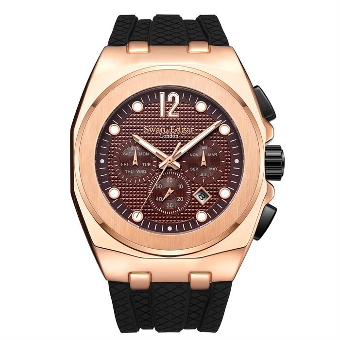 Swan & Edgar Ltd Ed Odyssey Automatic Watch with Silicone Strap - 696651