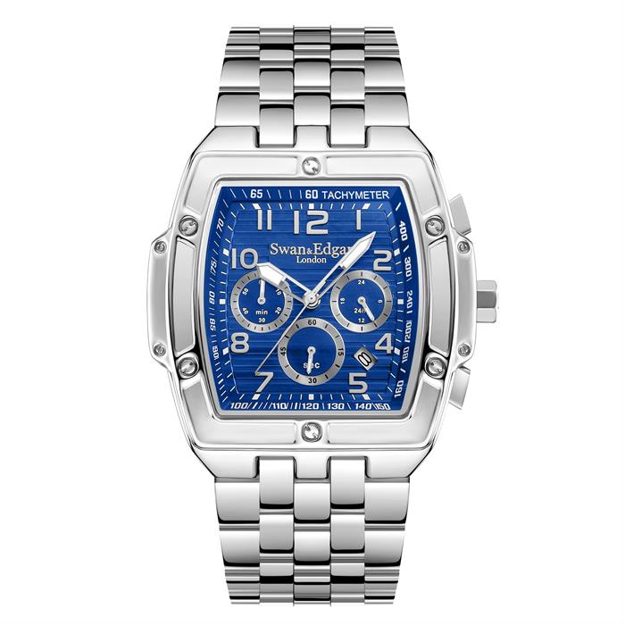 Swan & Edgar Limited Edition Ambassador Mechanical Quartz Watch with Stainless Steel Bracelet - 699117