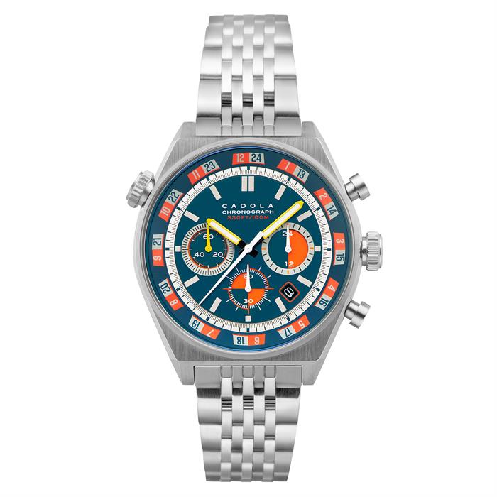 Cadola Gents Intercontinental Chronograph Watch with Stainless Steel Bracelet - 700629