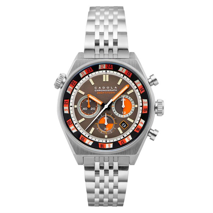 Cadola Gents Intercontinental Chronograph Watch with Stainless Steel Bracelet - 700629