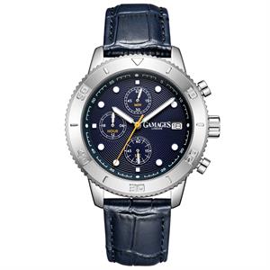 Gamages Of London Limited Edition Lancer Mechanical Quartz Watch With Leather Strap - 704053