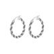 Faith & Brown Sterling Silver Stardust Twist Hoop Earrings 40mm - Earrings 30mm