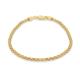 Faith & Brown Italian Crafted Popcorn Bracelet in Sterling Silver 7.5" - 18K Gold Plated Sterling Silver