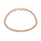 Faith & Brown Italian Crafted Popcorn Bracelet in Sterling Silver 7.5" - 18K Rose Gold Plated Sterling Silver
