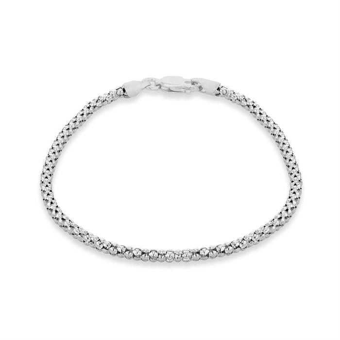 Faith & Brown Italian Crafted Popcorn Bracelet in Sterling Silver 7.5" - 706107
