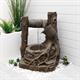 Gardenwize Solar Powered Water Feature - Rustic Brick Well - Well Water Feature