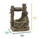 Gardenwize Solar Powered Water Feature - Rustic Brick Well - 712693