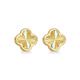 Faith & Brown 9k Gold 'Luce' Clover Stud Earrings  - 714588
