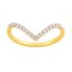 0.15ct SI Created Diamond 'Fortuna' Wish Bone Ring (Gold Vermeil or Platinum Plated) - GV Size N/O