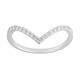 0.15ct SI Created Diamond 'Fortuna' Wish Bone Ring (Gold Vermeil or Platinum Plated) - PP Size N/O