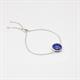 Faith & Brown Rosa Natural Gemstone Slider Bracelet in Sterling Silver 10" - Lapis Lazuli