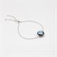 Faith & Brown Rosa Natural Gemstone Slider Bracelet in Sterling Silver 10" - Labradorite
