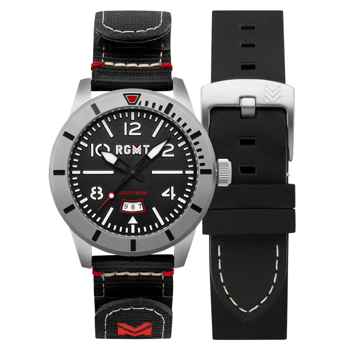 RGMT  Gents Watch with Leather Strap and Complimentary Gift - 721663