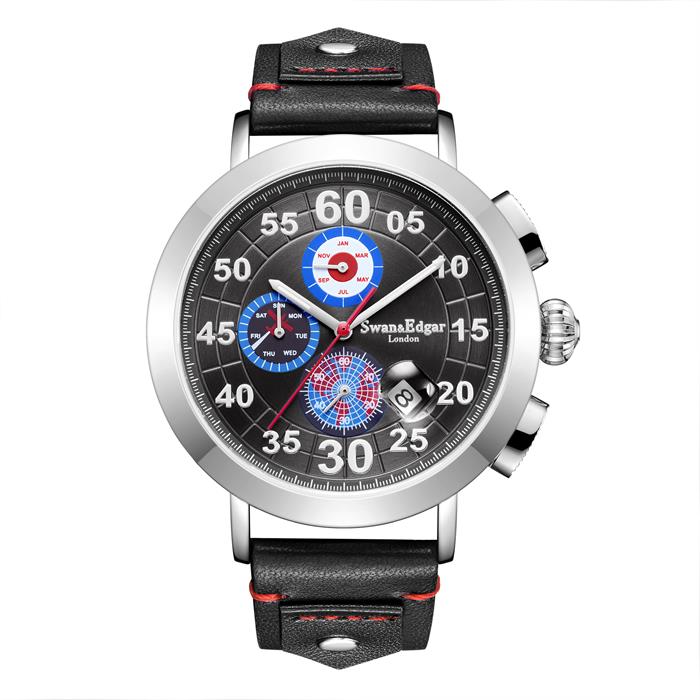 Swan & Edgar Limited Edition Flight  Automatic Watch with Leather Strap - 723472