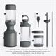 The Beast Mega 1200 Plus Blender - Charcoal